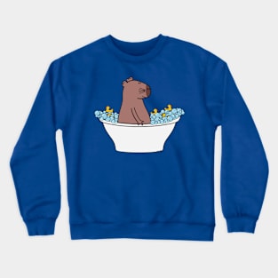 Capybara Bath Time Crewneck Sweatshirt